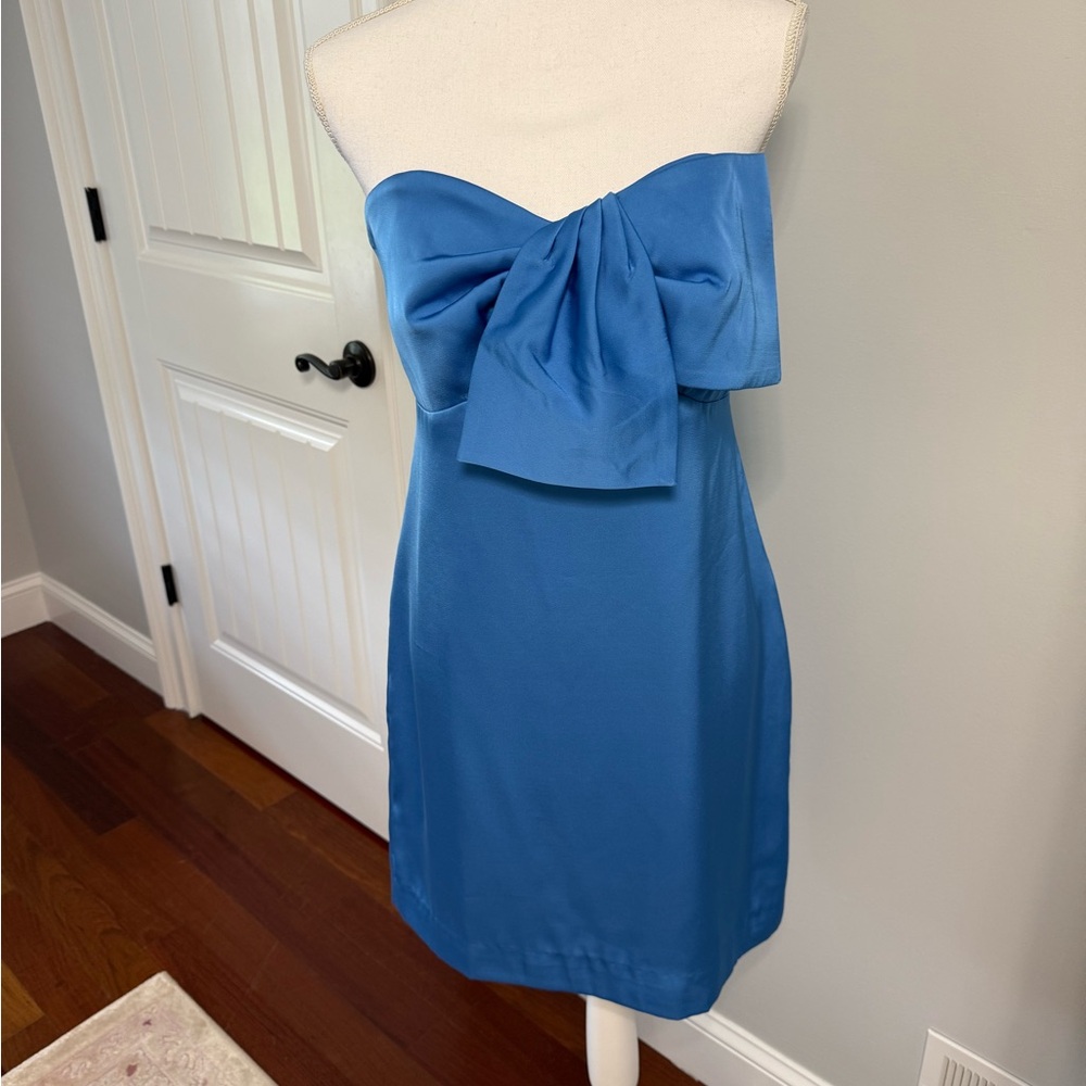 Lilly Pulitzer Morelle Blue Caralynn Strapless Satin Dress